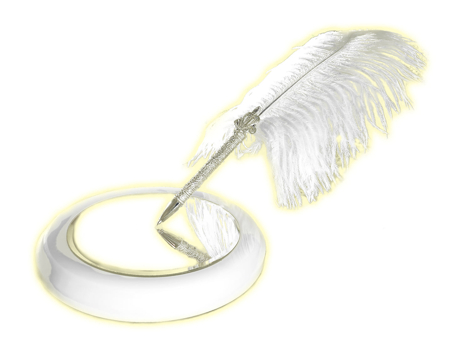 Avalon ™ by Gravitypen ® - The Feather Wedding Pen by Gravity pen ® .