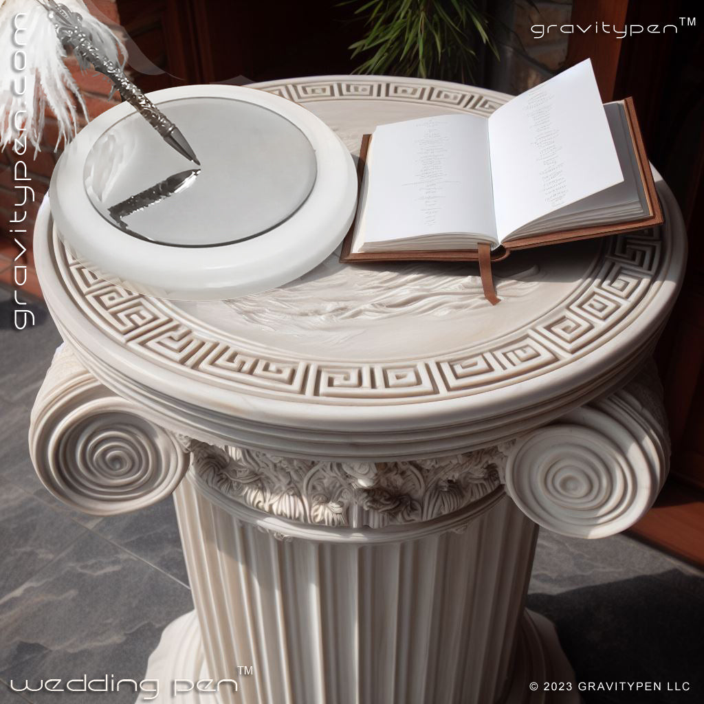 Avalon ™ by Gravitypen ® - The Feather Wedding Pen by Gravity pen ® .