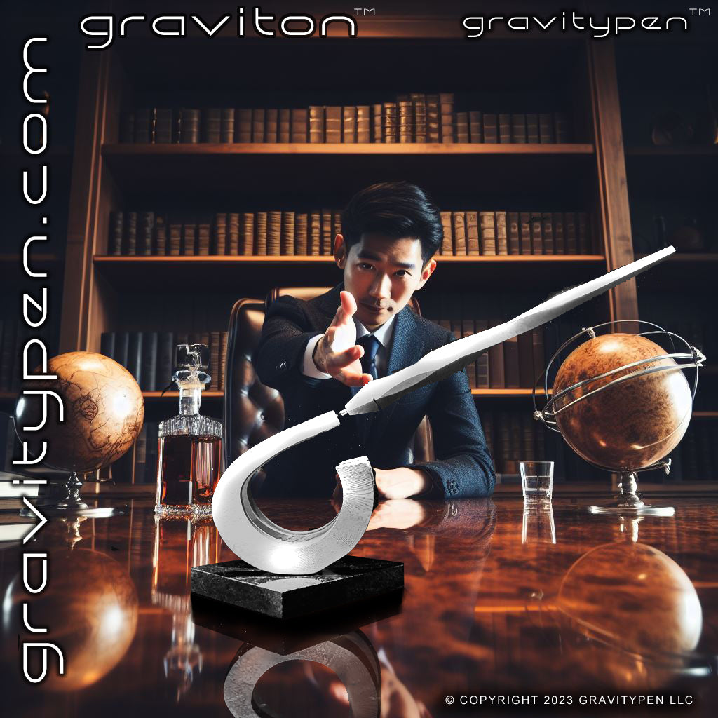 Graviton ™ by Gravitypen ™ - The Original Free Standing, Self Balancing Luxury Pen