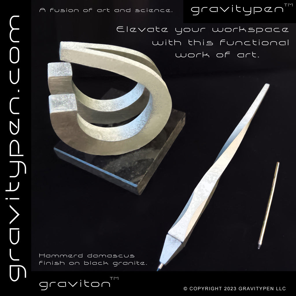 Graviton ™ by Gravitypen ™ - The Original Free Standing, Self Balancing Luxury Pen