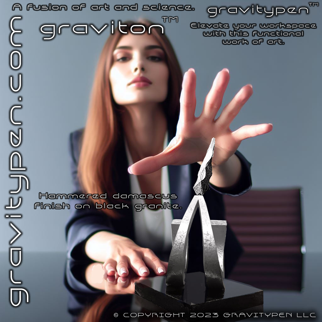 Graviton ™ by Gravitypen ™ - The Original Free Standing, Self Balancing Luxury Pen