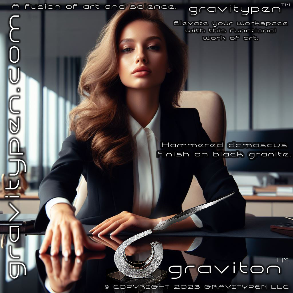 Graviton ™ by Gravitypen ™ - The Original Free Standing, Self Balancing Luxury Pen